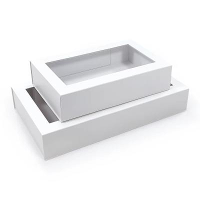 China Rigid Cardboard Matt Art Collapsible Gift Custom Box Made of Art Paper and Cardboard Magnetic Gift Folding Box with Window for sale