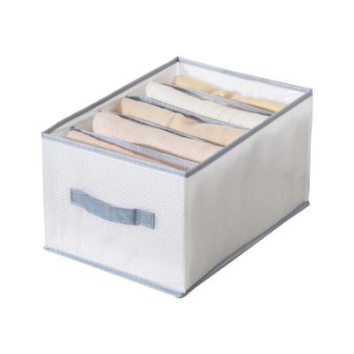 China Built-in Promoted Bins PP Board Transparent Waterproof Wardrobe Closet Drawer Folding Zipper Cloth Storage Boxes Organizer for sale