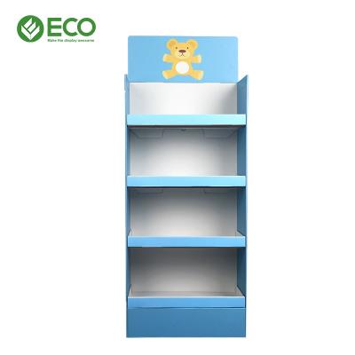China wholesale recyclable retail store display stand cardboard floor stationery display rack for sale