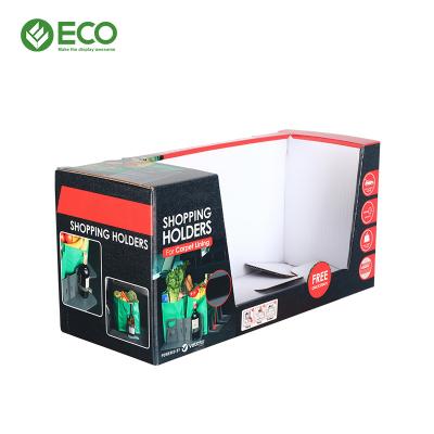 China Advertising Creative New Design Cardboard Counter Retail Display Boxes Tools Show Rack Shelf for sale