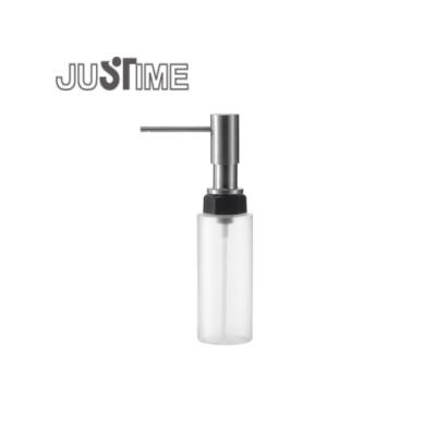 China Modern JUSTIME Simple and Elegant Taste Stylish Stainless Steel 360ml Countertop Soap Dispenser for sale