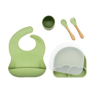 China American Style Amazon top seller silicone baby feeding set for sale
