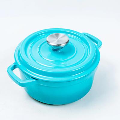 China 20cm Cast Iron Dutch Oven Enamel Covered Round Dutch Oven Classic Style for sale