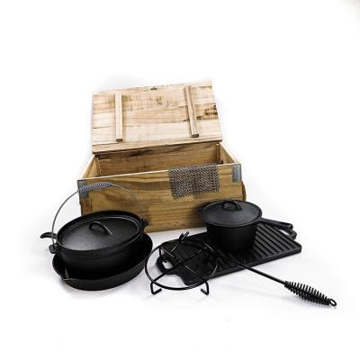 China OEM Pre Seasoned Cast Iron Cookware Set For Camping for sale