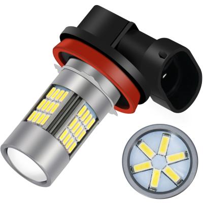 China Wholesale 4.4W Fog Lights Led Headlight Bulb H8 H11 9005 9006 HB4 Led 4014 54 SMD Automobile Car Fog Driving Lights ZL054-H11 for sale