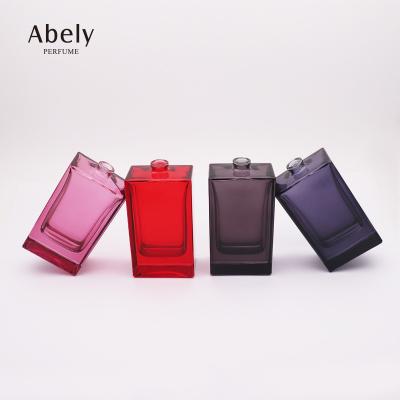 China Cosmetic Customize Perfume Wholesale Colored Luxury Glass Bottle 80ml Empty Perfume Bottles for sale