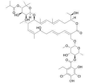 Chine Antibiotiques Fidaxomicin d'inhibiteurs de synthèse d'ARN de Cas 873857-62-6 à vendre
