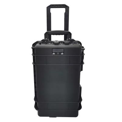 China Engineering PP Portable power station supply 51.2V 3072Wh trolley case type solar power station with LFP04 battery outdoor power supply for sale