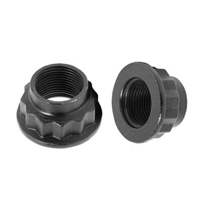 China Wholesale heavy industry m7 m8 m10 m12 m18 m20 automotive anodized titanium lock flange wheel bolt nut gr2 gr5 12 point flange nut for sale