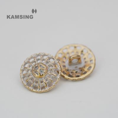 China Dry Cleaning KAMSING- Classic style Pattern Customize Metal Retro Button Round Sewing Shank blazer Rose Gold Zinc Alloy Buttons for sale