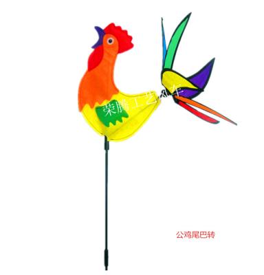 China Outdoor Decorations Hot-selling cartoon tail animal windmill decoration non-woven outdoor camping windmill for sale