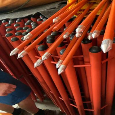 China Diameter 16mm FRP red rod with metal tip on fixed as sign post of public infrastructure for sale