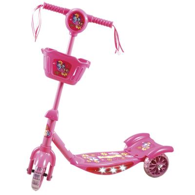 China Low MOQ 3-Wheel Kid's Baby Scooter with LED Light and Music Plastic Mini Tricycle Kids Kick Scooter for sale