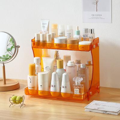 China Sustainable Clear Countertop Cosmetic Organizer For Bathroom Stackable Storage Tissue Organizer Box for sale