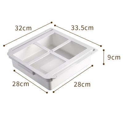 China New Viable Under Desk Punch Wall Free Mount Plastic Hidden Drawer Stationary Storage Box For Home Or Office for sale
