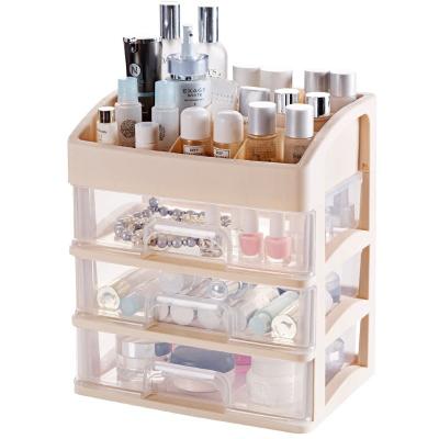 China Wholesale Viable Multifunctional Clear Plastic Desktop Storage Box Jewelry Storage Box Plastic Cosmetic Container for sale