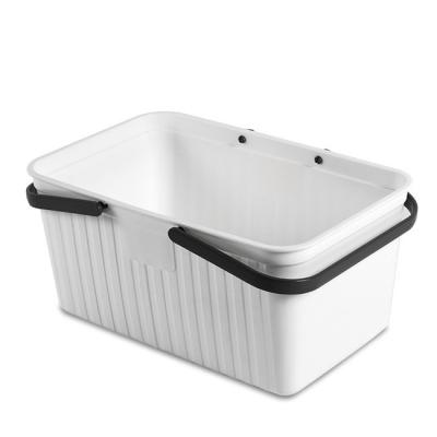 China Sustainable Hot Selling Plastic Bath Basket Soft Handheld Bath Storage Box Blue Basket for sale