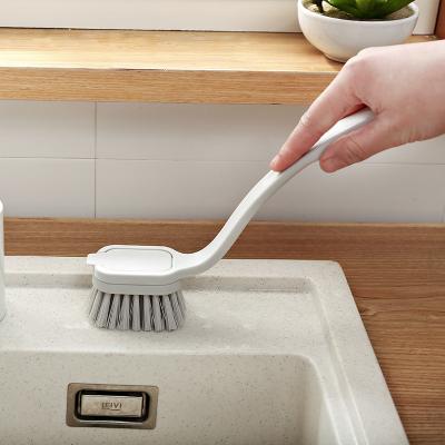 China Amazon Success 2022 Viable Pot Brush Dishwashing Device Portable Kitchen Cleaning Brush With Long Handle for sale