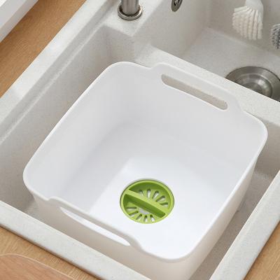 China Colander Strainer Kitchen Sink Fruit Wash Storage Basket Vegetable Dish Rack With Handles for sale