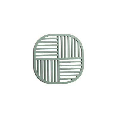 China Household Cavity Insulation Pot Mat Coaster Soft Silicone Square Mat Tableware Cup Non-slip Oil-proof Anti-scalding Pad Stored for Table for sale