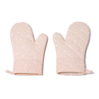 China Microwave Stocked Oven Gloves Household Thickened Silicone Heat Resistant Kitchen Anti-scald and Non-slip Gloves for Cooking Oven for sale