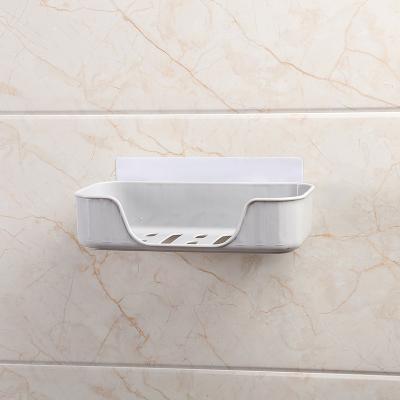 China Wholesale Sustainable Plastic Soap Dish Storage Rack Bathroom Storage Box Wall Mounted Soap Holder for sale