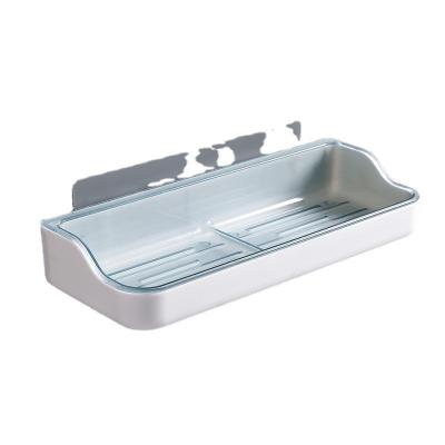 China Wall Mounted Soap Box Modern Bathroom Soap Disc Storage Box Household Drain Shelf Multifunctional Soap Box for sale