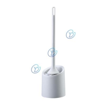 China 2022 Modern New Soft WC Toilet Cleaner Brush Wall Mounted Plastic Flex Toilet Brush With Holder Set for sale