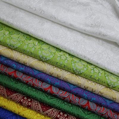 China Blackout Eco-friendly Woven Jacquard Blackout Double Faced Men Girls Cloths Fabric Brocade damask Fabric for sale