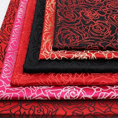China Blackout Eco-friendly Woven Jacquard Blackout Double Faced Men Girls Cloths Fabric Brocade damask Fabric for sale