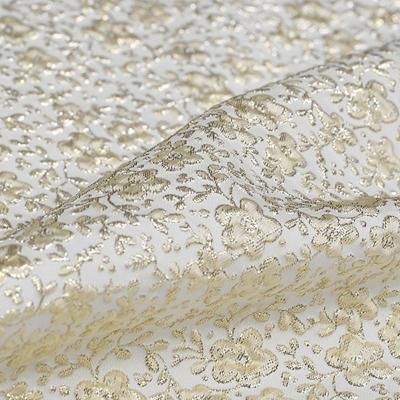 China Metallic Italian order design Fashion Woven Jacquard brocade fabric for dress garment for sale