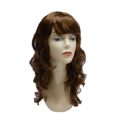 China Silky straight wave European and American cosplay fluffy wig animation wig long curly hair main cover for sale