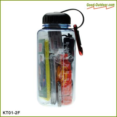 China Emergency Survival and Outdoor Portable Bottle Rescue Disaster Survival Kit for sale
