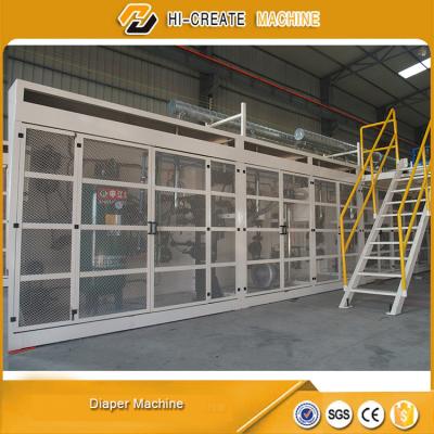 China High Speed Baby Diaper Making Machine PLC Control for sale