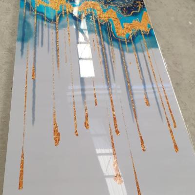 Chine 3D imprimant la feuille de marbre de PVC 1220x2440 de marbre UV millimètre pour la décoration de mur à vendre