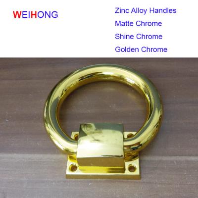 China Thin Style 215g Chrome Furniture Handle Pull Ring Door Handle Chair Hardware Furniture Accessories Gold And Big Rings for sale