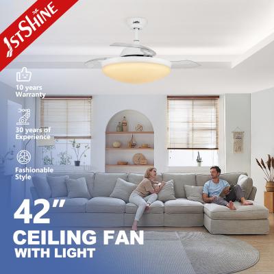 China Smart Wifi Control Kleine onzichtbare LED plafondventilator voor slaapkamer 42 inch Te koop