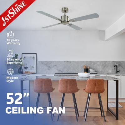 China 6 snelheden DC motor plafondventilator met zilveren MDF-bladen en Mulit kleuren in fancy design Te koop