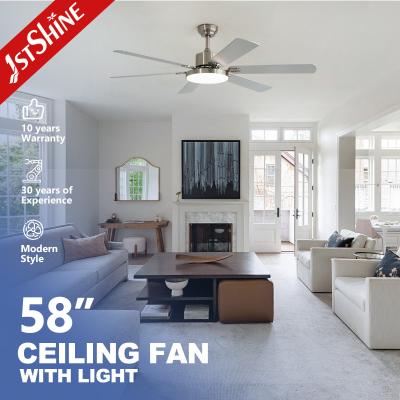 China Hoog volume natuurlijke wind LED plafondventilator met 6 MDF-bladen en moderne ontwerpstijl 10- Te koop