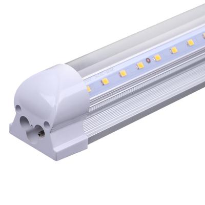 China Warehouse etc. Garage T8 8ft v shape led tube light 60W integrated linkable led light plug and play 6500k clear for garage warehouse shop light for sale