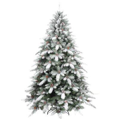 China Outdoor White Christamas Decoration Christmas Tree With Falling Snow Pine Needle Christmas Tree for sale