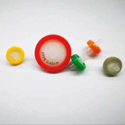 Cina 0.22μm / 0.45μm Filtri per siringhe idrofobiche in PTFE per la prefiltrazione di campioni HPLC e GC 13/25/33mm in vendita