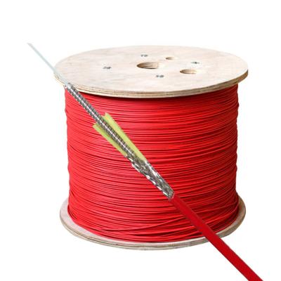 China Red Indoor Flame Retardant Jacket DTS Distributed Temperature Sensing Fiber Optic Cable for sale