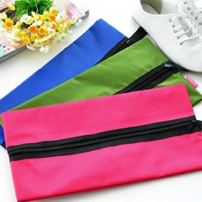China Fashion Multicolor Custom Logo Portable Oxford Travel Shoe Bag for sale