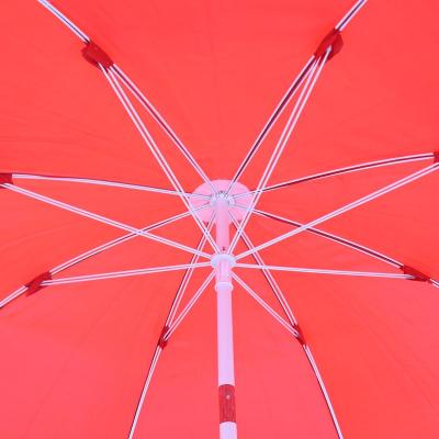 China 2M Modern Double Ribs Fiberglass Modern Sun Umbrella Foldable Outdoor Beach Umbrella for sale