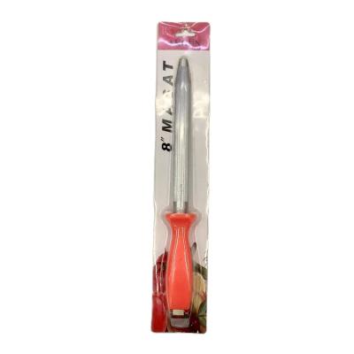 China Viable Grip Knife Sharpening Professional Butcher Household Knife Sharpening Stick Handle Orange Knife Sharpener for sale