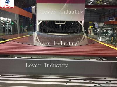 China Crosswise Bending Glass Tempering Furnace with soft bending rollers for sale