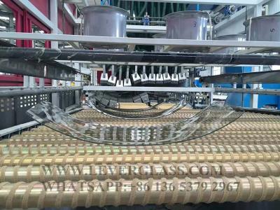 China Double Curvature Glass Tempering Furnace for truck rear glass for sale