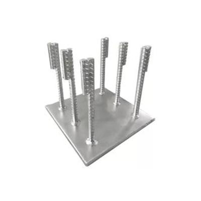 China Anodized Rectangular Aluminium Embed Plate With Headed Studs for sale