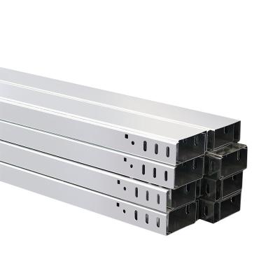 China Perforated Trough Galvanized Cable Trunking Electrical Wiring 450mm Cable Tray for sale